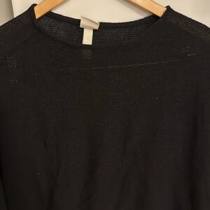 See through black sweater